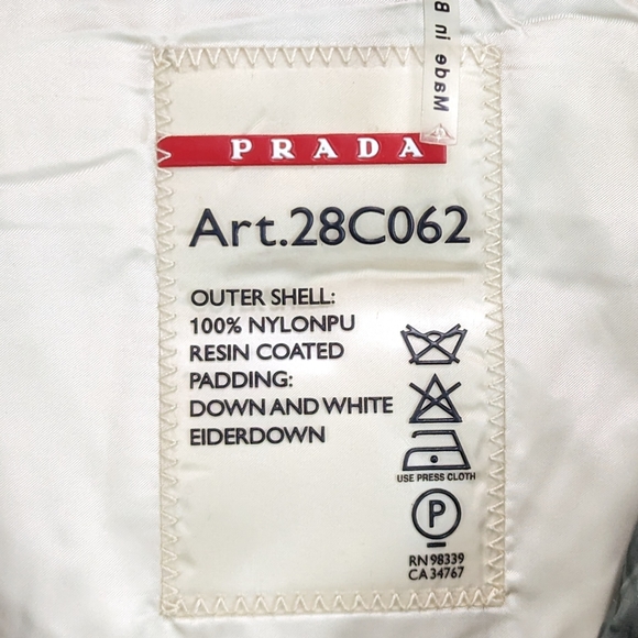 Prada Down Winter Coat Art.28C062, Fur Trimmed Collar - Picture 7 of 13